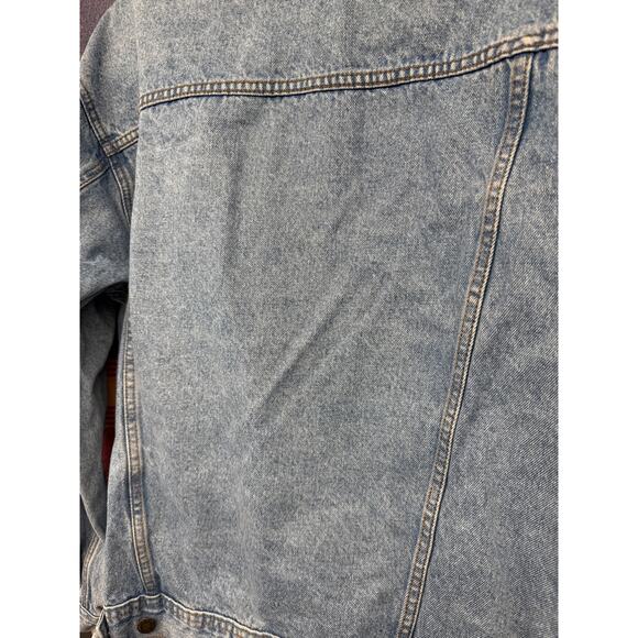 Vintage Wrangler Unisex Rugged Wear Denim Large Jacket Western Country Rodeo - Picture 6 of 7